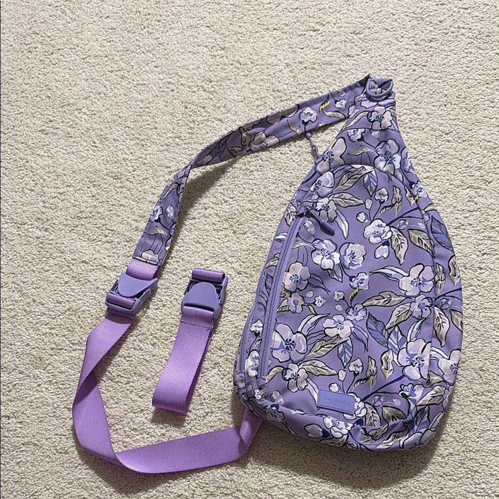 Floral Purple Sling Bag